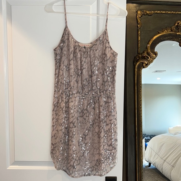 Rebecca Taylor Python Sequin Dress with Cinched Waist - Picture 1 of 4